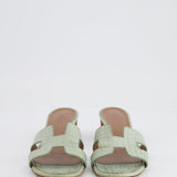 Hermès Oasis Sandals in Vert d'Eau Alligator Leather Size EU 37.5 RRP £3,250