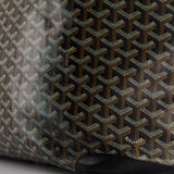 Goyard Saint Artois Black Shoulder Tote Bag in Goyardine Canvas and Chevroches Calfskin