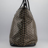 Goyard Saint Artois Black Shoulder Tote Bag in Goyardine Canvas and Chevroches Calfskin