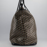 Goyard Saint Artois Black Shoulder Tote Bag in Goyardine Canvas and Chevroches Calfskin