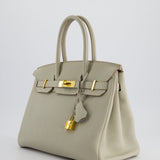 Hermès Birkin 30cm Bag in Beton Togo Leather with Palladium Hardware