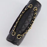 Chanel Black Small Classic Double Flap Bag in Caviar Leather with Gold Hardware