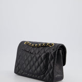 Chanel Black Small Classic Double Flap Bag in Caviar Leather with Gold Hardware