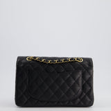 Chanel Black Small Classic Double Flap Bag in Caviar Leather with Gold Hardware