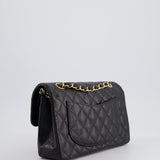 Chanel Black Small Classic Double Flap Bag in Caviar Leather with Gold Hardware