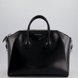 Givenchy Black Antigona Tote Bag with Silver Hardware