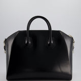 Givenchy Black Antigona Tote Bag with Silver Hardware