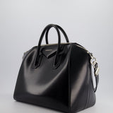 Givenchy Black Antigona Tote Bag with Silver Hardware