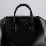 Givenchy Black Antigona Tote Bag with Silver Hardware