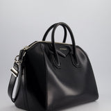 Givenchy Black Antigona Tote Bag with Silver Hardware