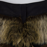 Chanel FW/10 Brown Faux Fur and Leather Shorts Size FR 36 (UK 8)