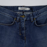 Yves Saint Laurent Blue Stone Wash Skinny Jeans with YSL Logo Detail Size FR 34 (UK 6)