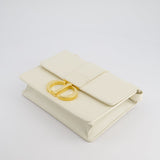 Christian Dior Ivory 30 Montaigne Shoulder Bag in Smooth Calfskin with Gold Hardware RRP £3,000