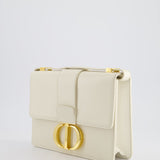 Christian Dior Ivory 30 Montaigne Shoulder Bag in Smooth Calfskin with Gold Hardware RRP £3,000