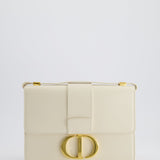 Christian Dior Ivory 30 Montaigne Shoulder Bag in Smooth Calfskin with Gold Hardware RRP £3,000