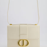 Christian Dior Ivory 30 Montaigne Shoulder Bag in Smooth Calfskin with Gold Hardware RRP £3,000