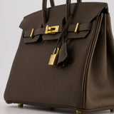 Hermès Birkin 25cm Bag Retourne in Ecorce Togo Leather with Gold Hardware