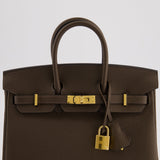 Hermès Birkin 25cm Bag Retourne in Ecorce Togo Leather with Gold Hardware