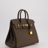 Hermès Birkin 25cm Bag Retourne in Ecorce Togo Leather with Gold Hardware