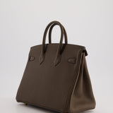 Hermès Birkin 25cm Bag Retourne in Ecorce Togo Leather with Gold Hardware