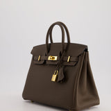 Hermès Birkin 25cm Bag Retourne in Ecorce Togo Leather with Gold Hardware