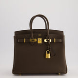 Hermès Birkin 25cm Bag Retourne in Ecorce Togo Leather with Gold Hardware