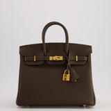 Hermès Birkin 25cm Bag Retourne in Ecorce Togo Leather with Gold Hardware