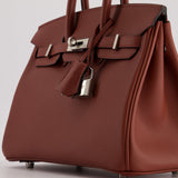 Hermès Birkin 25cm Retourne in Rouge H Swift Leather with Palladium Hardware