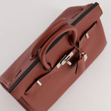 Hermès Birkin 25cm Retourne in Rouge H Swift Leather with Palladium Hardware