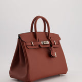 Hermès Birkin 25cm Retourne in Rouge H Swift Leather with Palladium Hardware