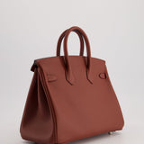 Hermès Birkin 25cm Retourne in Rouge H Swift Leather with Palladium Hardware