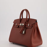 Hermès Birkin 25cm Retourne in Rouge H Swift Leather with Palladium Hardware