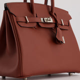 Hermès Birkin 25cm Retourne in Rouge H Swift Leather with Palladium Hardware