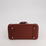 Hermès Birkin 25cm Retourne in Rouge H Swift Leather with Palladium Hardware