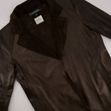 Chanel Vintage 02/A Long Line Leather Jacket Size FR 38 (UK 10)