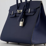 Hermès Birkin 25cm Sellier in Bleu Navy Epsom Leather with Palladium Hardware