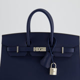 Hermès Birkin 25cm Sellier in Bleu Navy Epsom Leather with Palladium Hardware