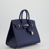 Hermès Birkin 25cm Sellier in Bleu Navy Epsom Leather with Palladium Hardware