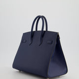 Hermès Birkin 25cm Sellier in Bleu Navy Epsom Leather with Palladium Hardware