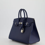 Hermès Birkin 25cm Sellier in Bleu Navy Epsom Leather with Palladium Hardware