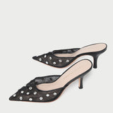 Roeffler Randall - Paloma Black/Crystal Mesh Mule