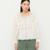 Loeffler Randall - Pauline Embroidered Lace Blouse