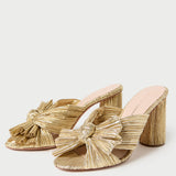 Roeffler Randall - Penny Gold Pleated Bow Heel