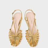 Loeffler Randall - Priscilla Gold Lattice Heeled Sandal