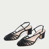 Loeffler Randall - Priscilla Black Moiré Heeled Sandal