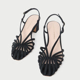 Loeffler Randall - Priscilla Black Moiré Heeled Sandal