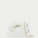 Roeffler Randall - Rayne White Lace Bow Clutch