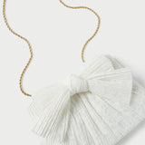 Roeffler Randall - Rayne White Lace Bow Clutch