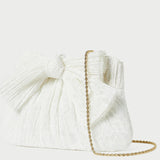 Roeffler Randall - Rayne White Lace Bow Clutch