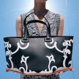 GABRIELA HEARST - Coyote Flame Tote Bag in Black & Ivory Leather